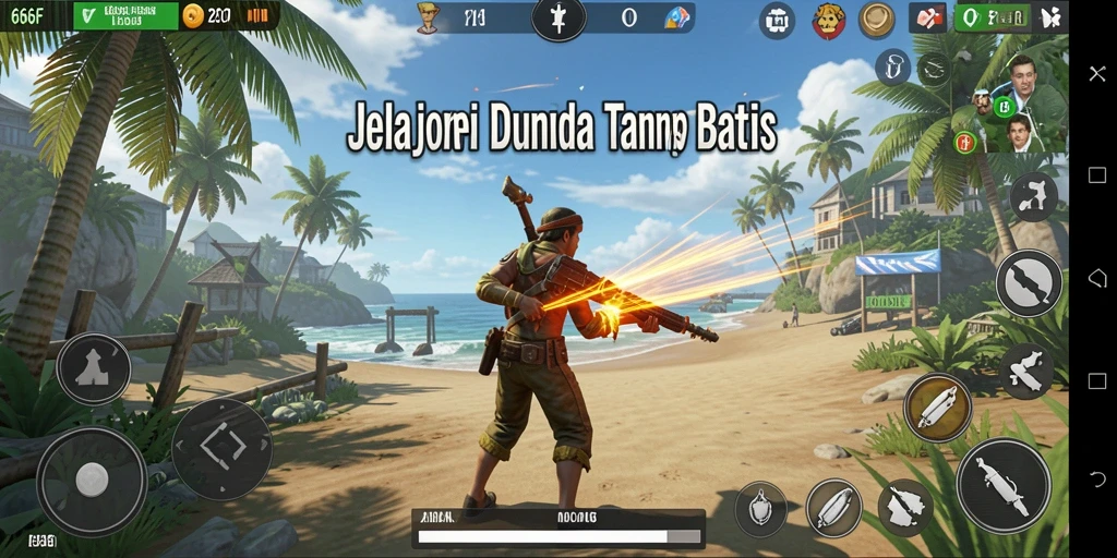 Screenshot gameplay <strong>666F</strong> menunjukkan eksplorasi dunia yang luas dan menakjubkan.