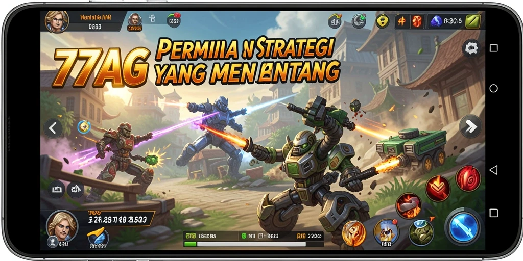 Screenshot yang menggambarkan aksi pertempuran di <strong>77AG</strong>.