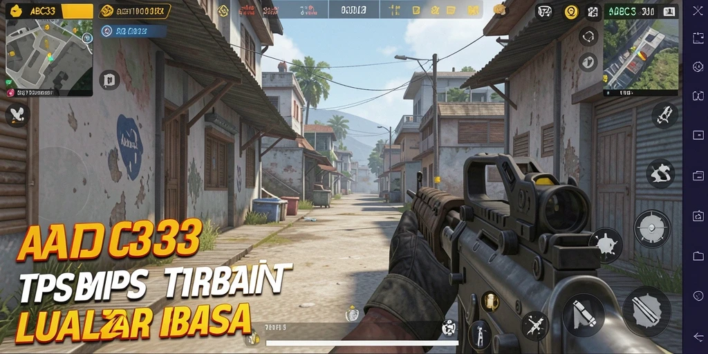 Screenshot gameplay <strong>ABC33</strong> menampilkan aksi seru dalam pertempuran TPS.