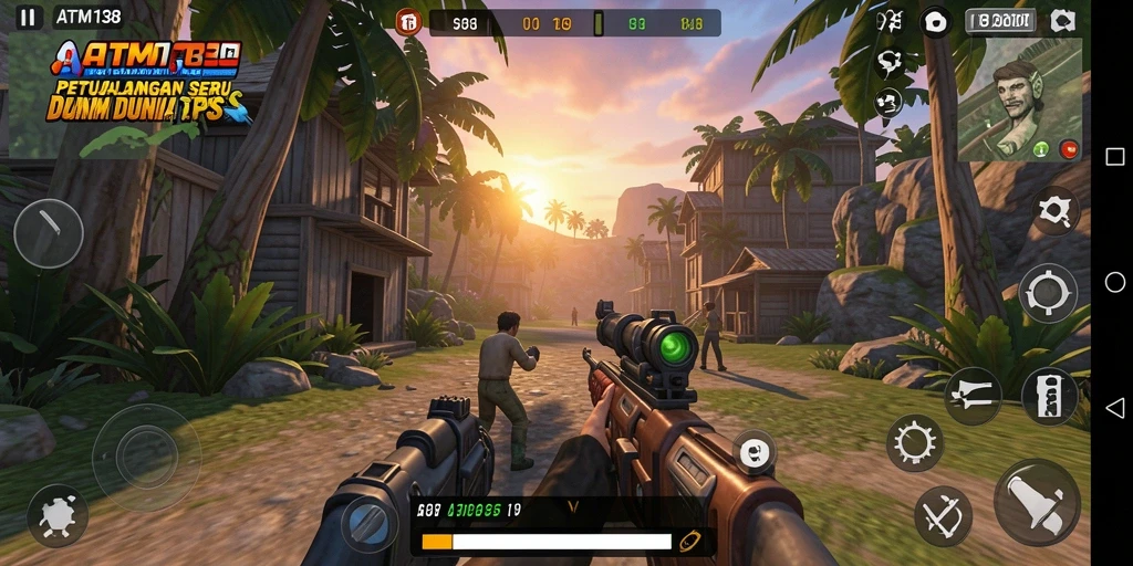 Tangkapan layar menampilkan aksi seru dalam gameplay TPS.