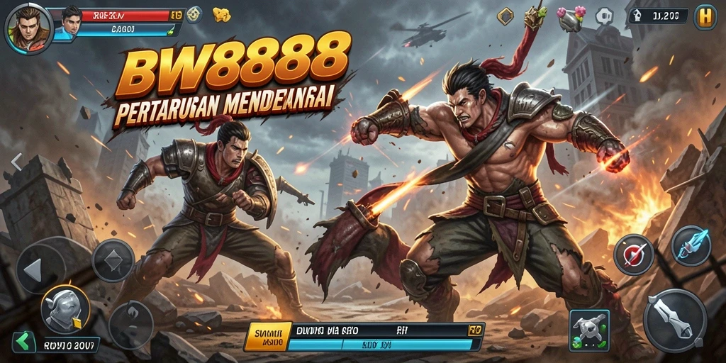 Gameplay BW888 yang intens dan mendebarkan saat pertarungan.