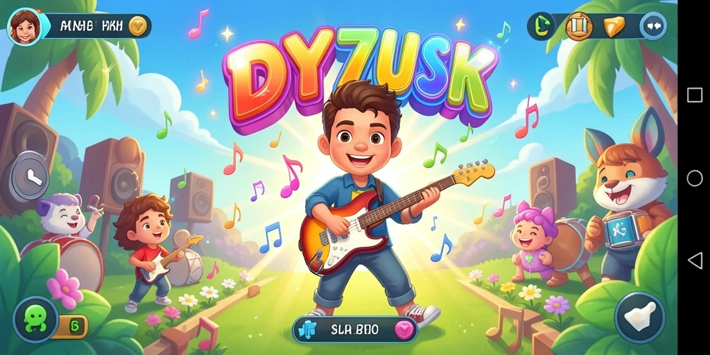 Tampilan gameplay musik yang interaktif dan mengasyikkan.