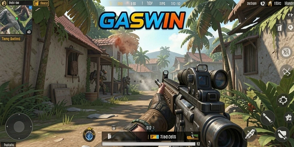 Gameplay GASWIN menampilkan aksi tembak-menembak yang seru dan mendebarkan.