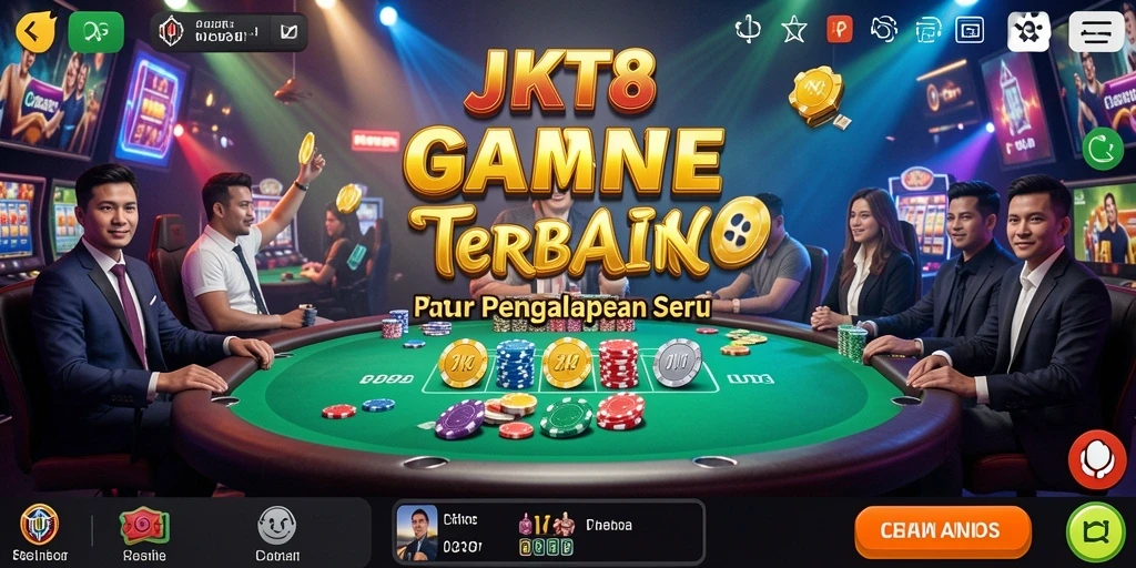 Tampilan gameplay Live Casino yang interaktif dan mendebarkan di JKT8.