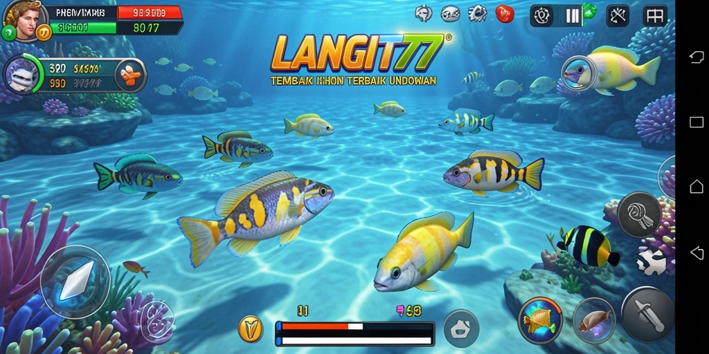 Screenshot LANGIT77 menampilkan gameplay Tembak Ikan yang seru.