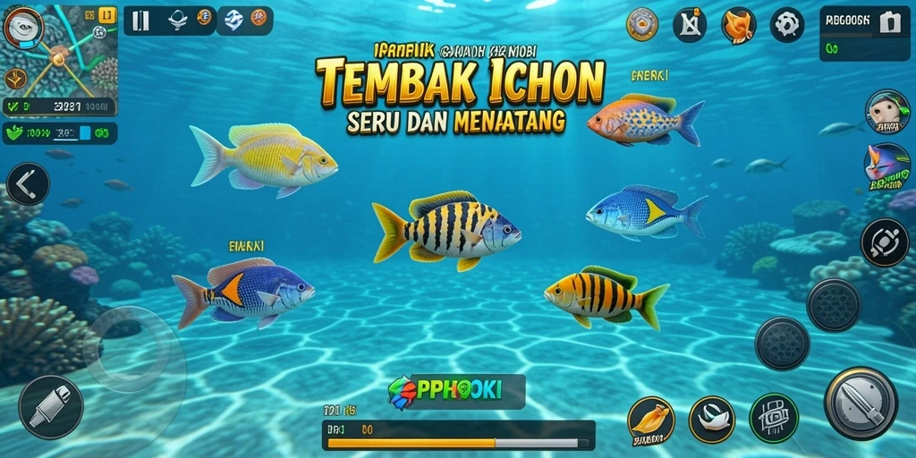 Tampilan gameplay menembak ikan yang seru di PPHOKI.