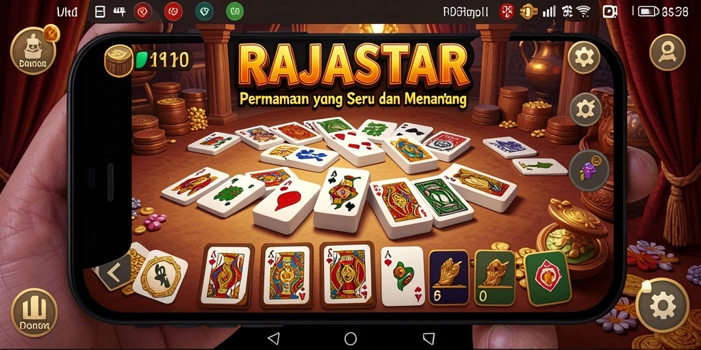 Tampilan gameplay seru dalam permainan Domino RAJASTAR.