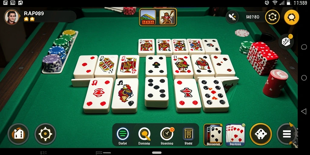 Tampilan gameplay Domino yang seru dan menarik di RAP89.