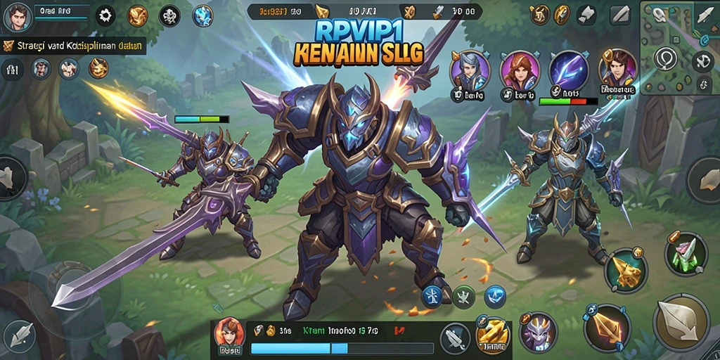 Tangkapan layar RPVIP1 menunjukkan aksi pertempuran yang mendebarkan dalam game SLG.