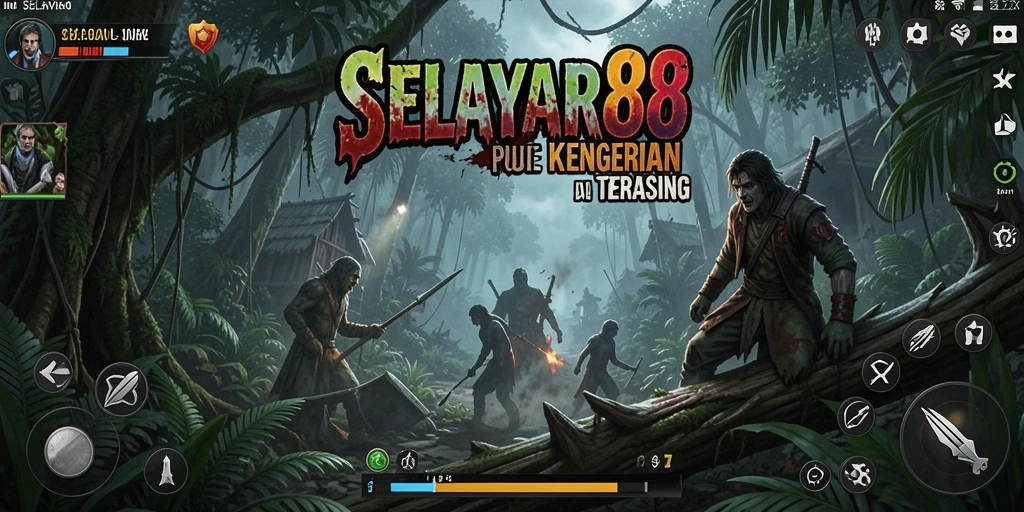 Screenshot menampilkan suasana menyeramkan dalam permainan horor.